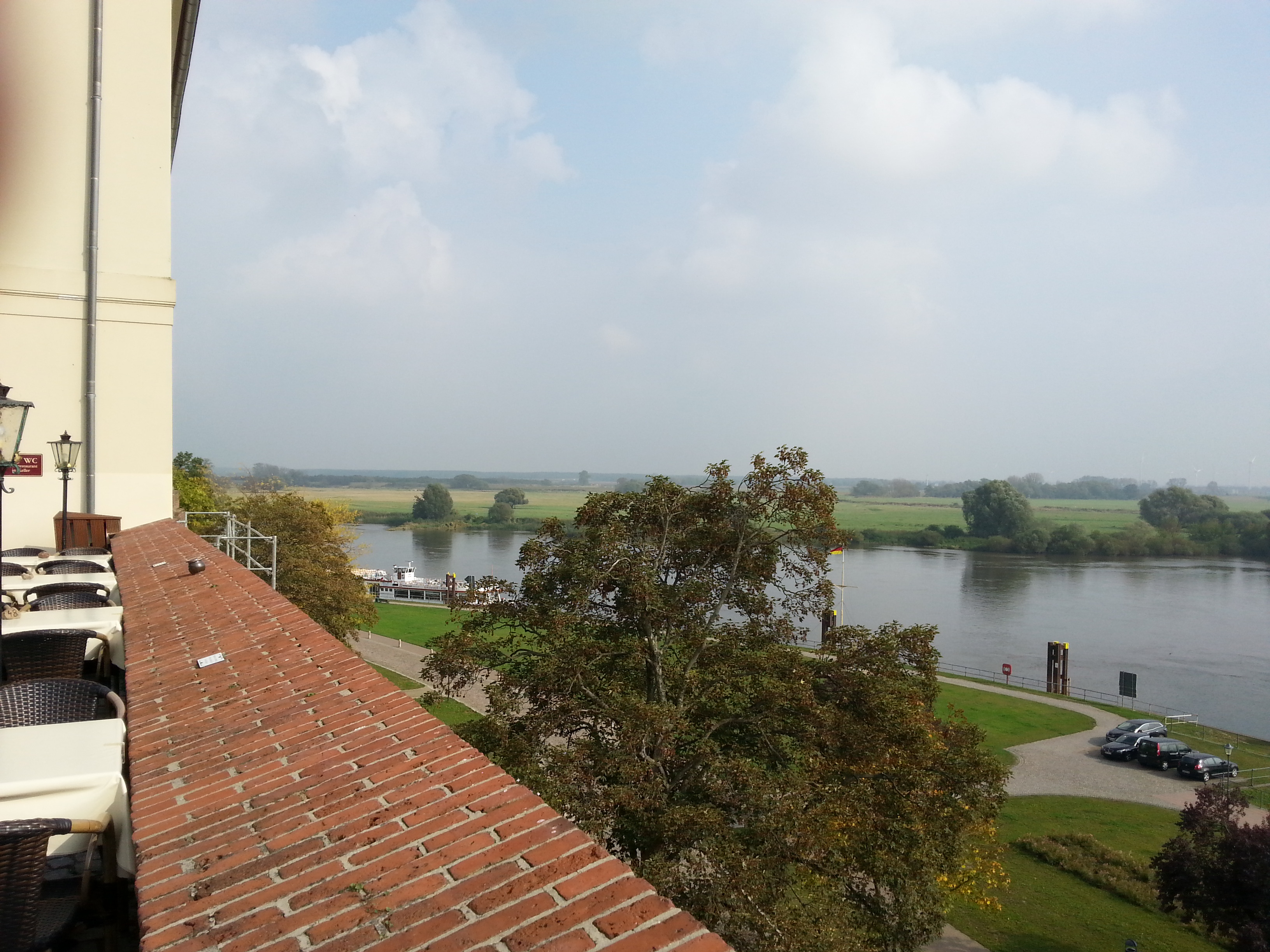 Tangermuende: Blick vom Schlosshotel